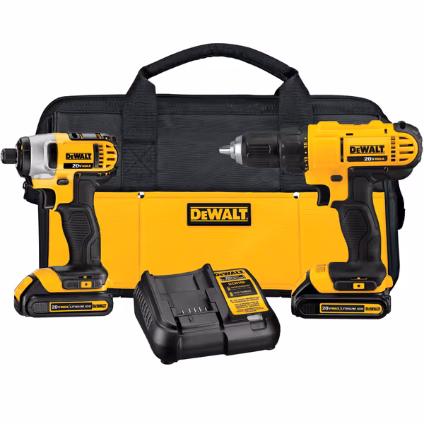 DEWALT 20V MAX Cordless Drill and Impact Driver Kit